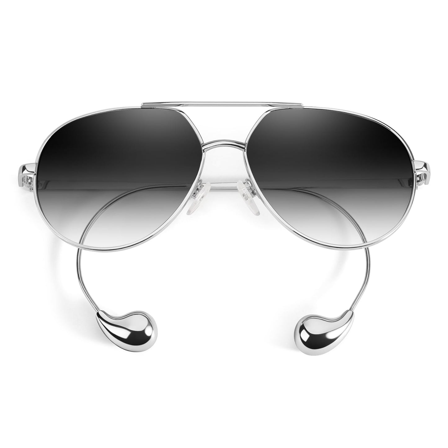 TJUTR Oversized Aviator Sunglasses for Women & Men, Retro Luxury Designer Sunglasses Big Shield Shades with UV Protection
