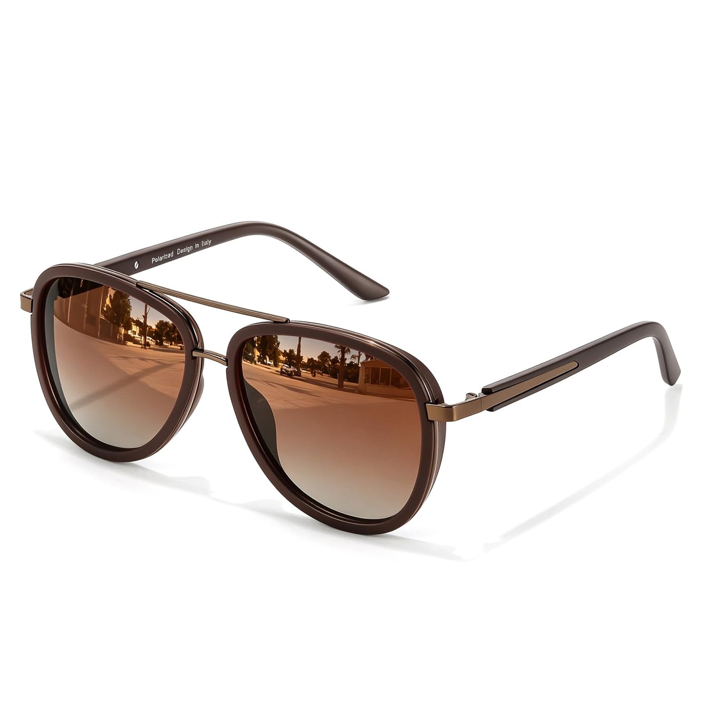 TJUTR Tangle‑Free Aviator Sunglasses for Women & Men, No-Snag TR90 Frame Polarized UV400 Protection Shades for Driving TS2610