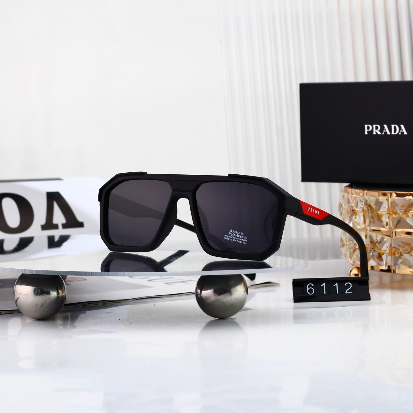 New hot HD lenses Full bezel design 5 colors sunglasses 6112