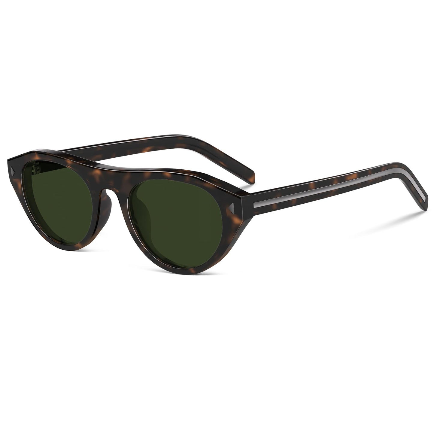 Retro Oval Sunglasses for Women Men Small Narrow 90s Vintage Round Shades UV400 Lightweight Designer Cateye Glasses
