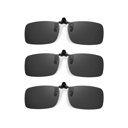 Polarized Clip On Sunglasses for Men Women, Flip Up Fit Over Glasses for Sports Fishing Driving Hiking Cycling