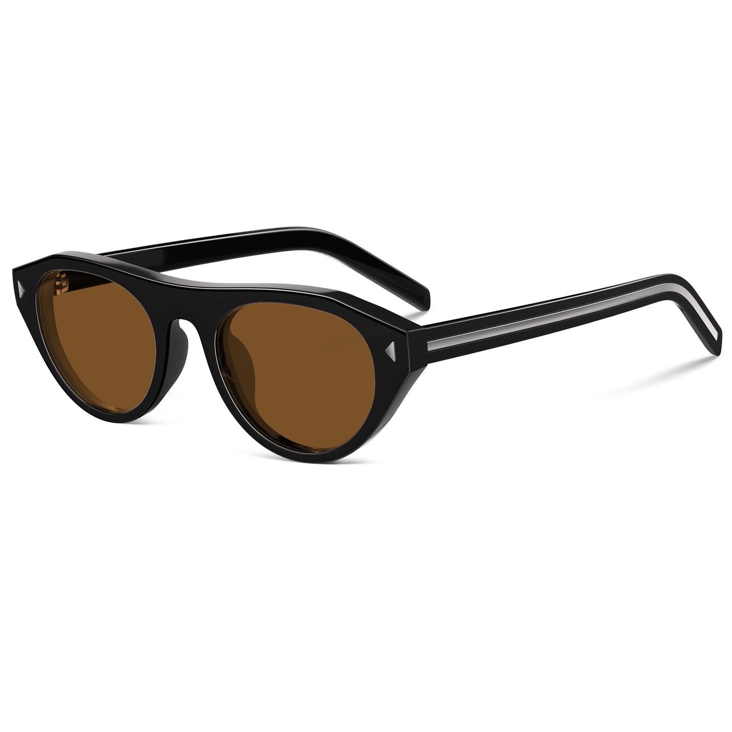 Retro Oval Sunglasses for Women Men Small Narrow 90s Vintage Round Shades UV400 Lightweight Designer Cateye Glasses
