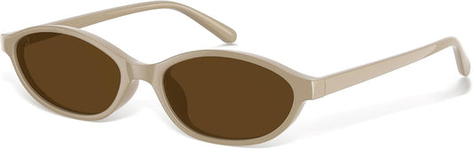 Sunglasses Womens Retro Oval Sunglasses for Women - Cat Eye 90s Glasses Y2K UV400 Lightweight Narrow Shades