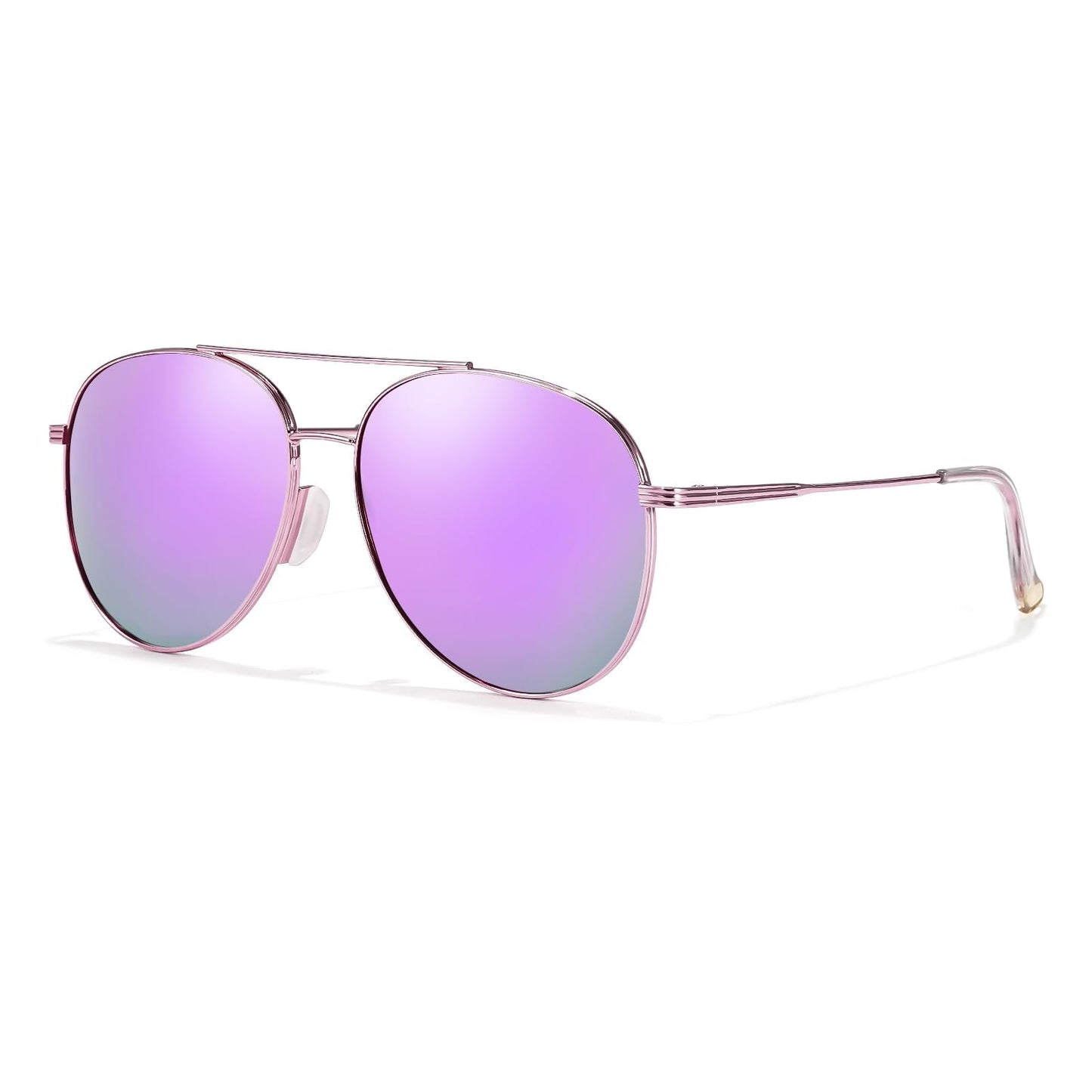 TJUTR Tangle Free Aviator Sunglasses for Women Men, Polarized UV400 Protection Trendy Shades, No-Snag Metal Frame Glasses