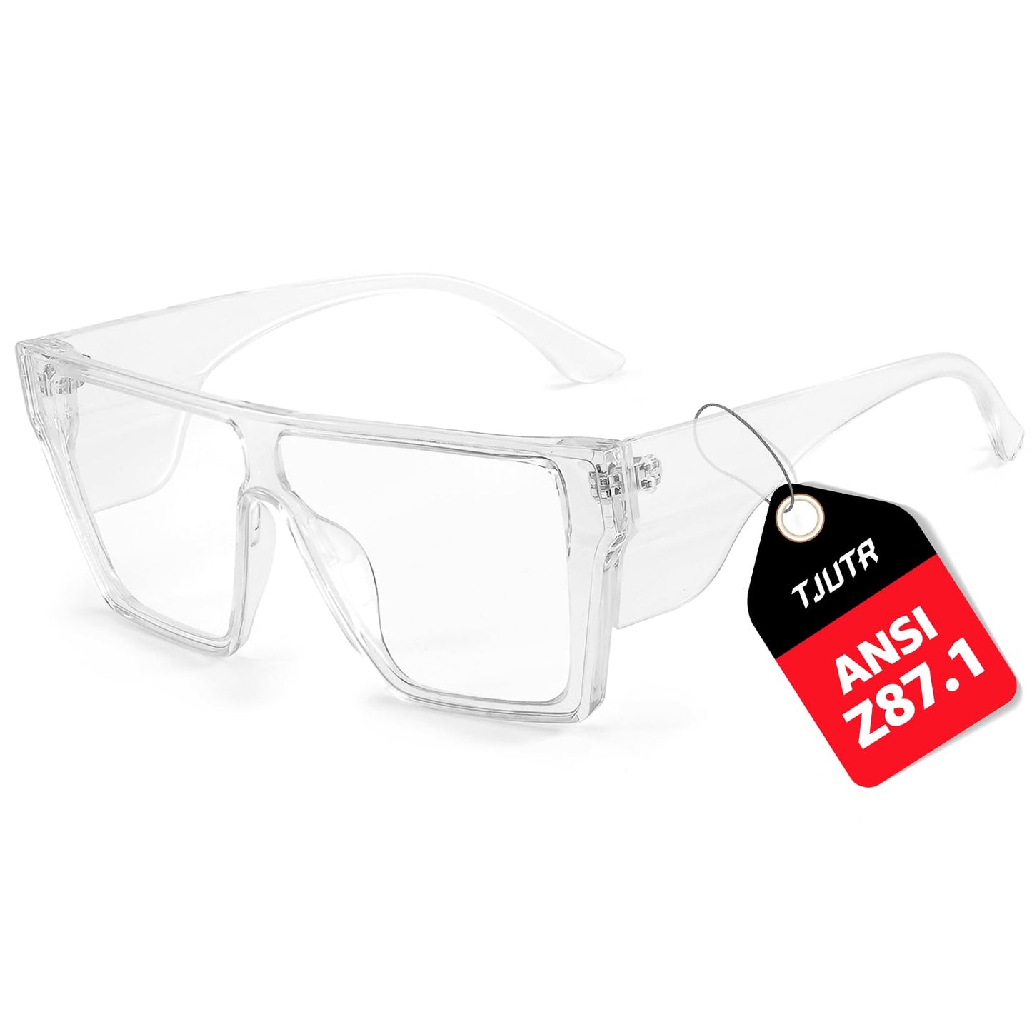TJUTR ANSI Z87.1 Safety Sunglasses for Men, Polarized Oversized Wraparound Sun Glasses UV400 Protection for Outdoor & Work