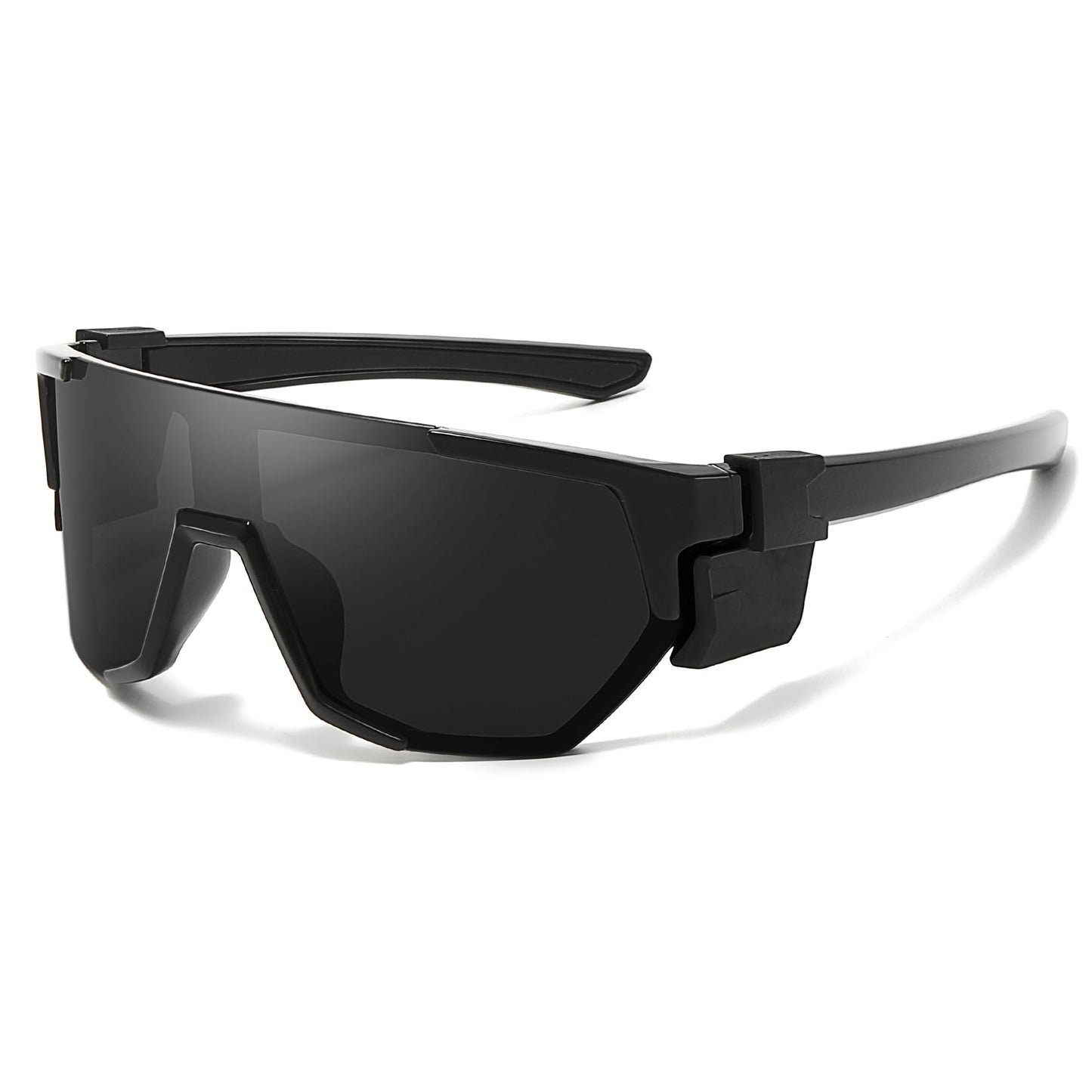TJUTR ANSI Z87.1 Safety Sunglasses for Men, Polarized Sports Wrap Around Glasses for Work Cycling Fishing, UV400 Protection