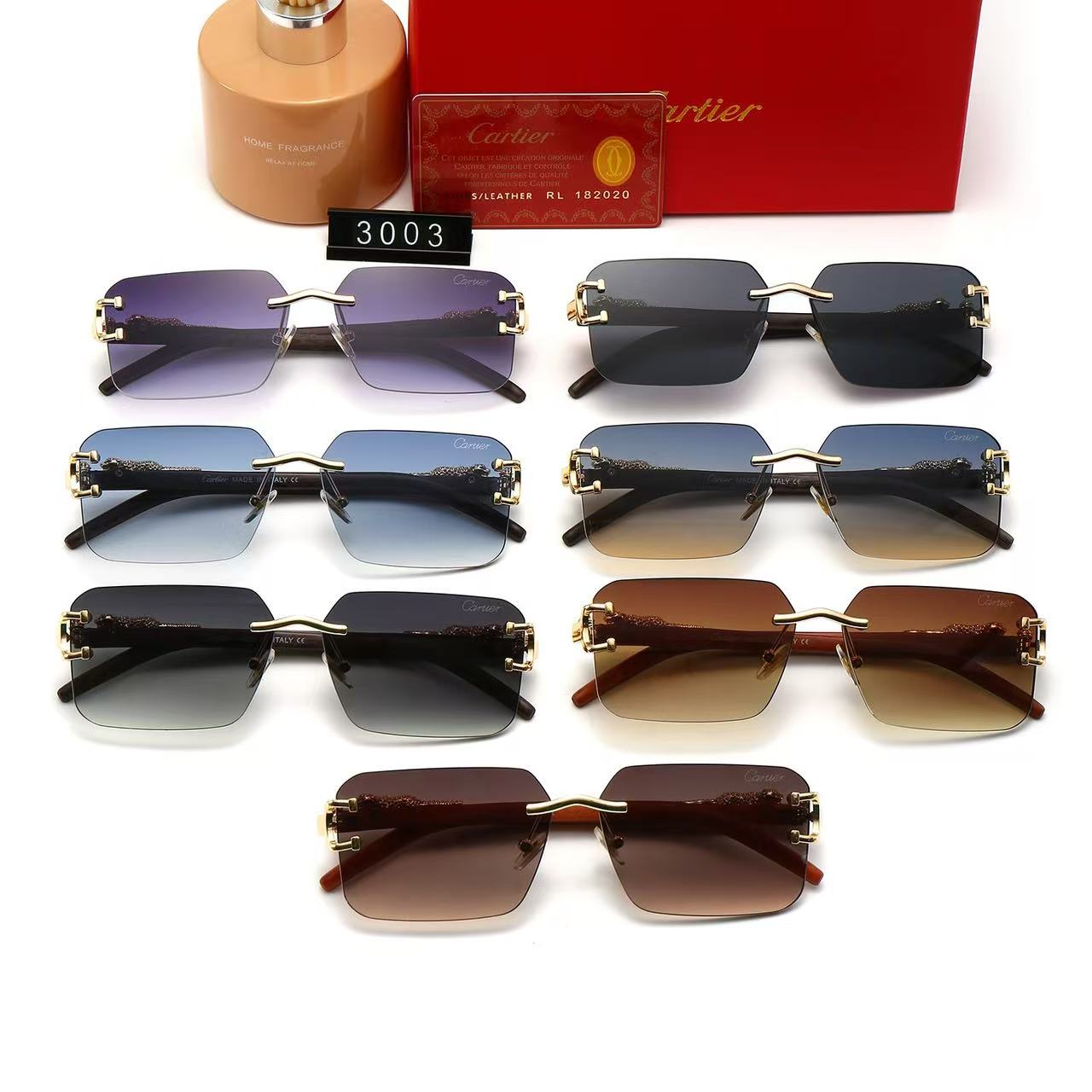 7 colors New hot HD lenses Frameless design sunglasses 3003