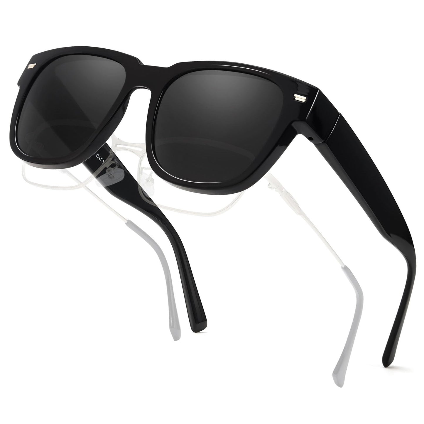 TJUTR Polarized Sunglasses Over Glasses for Men Women, UV Protection Shades Over Prescription Eyeglasses Sun Glasses