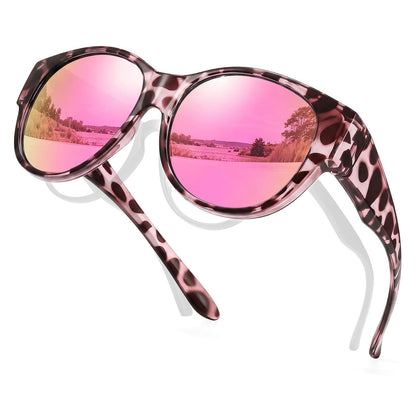 TJUTR Polarized Fit Over Sunglasses for Women, Trendy Sun Glasses Over Prescription Glasses UV400 Protection TS5779