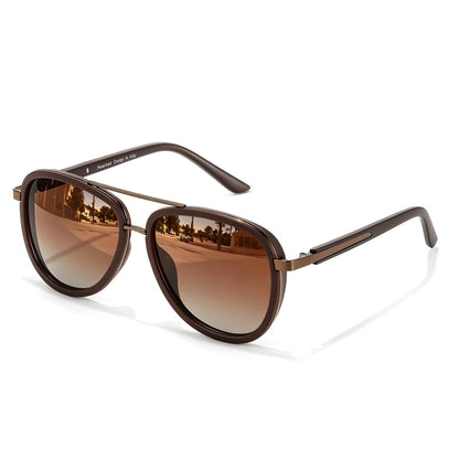 TJUTR Tangle‑Free Aviator Sunglasses for Women & Men, No-Snag TR90 Frame Polarized UV400 Protection Shades for Driving TS2610