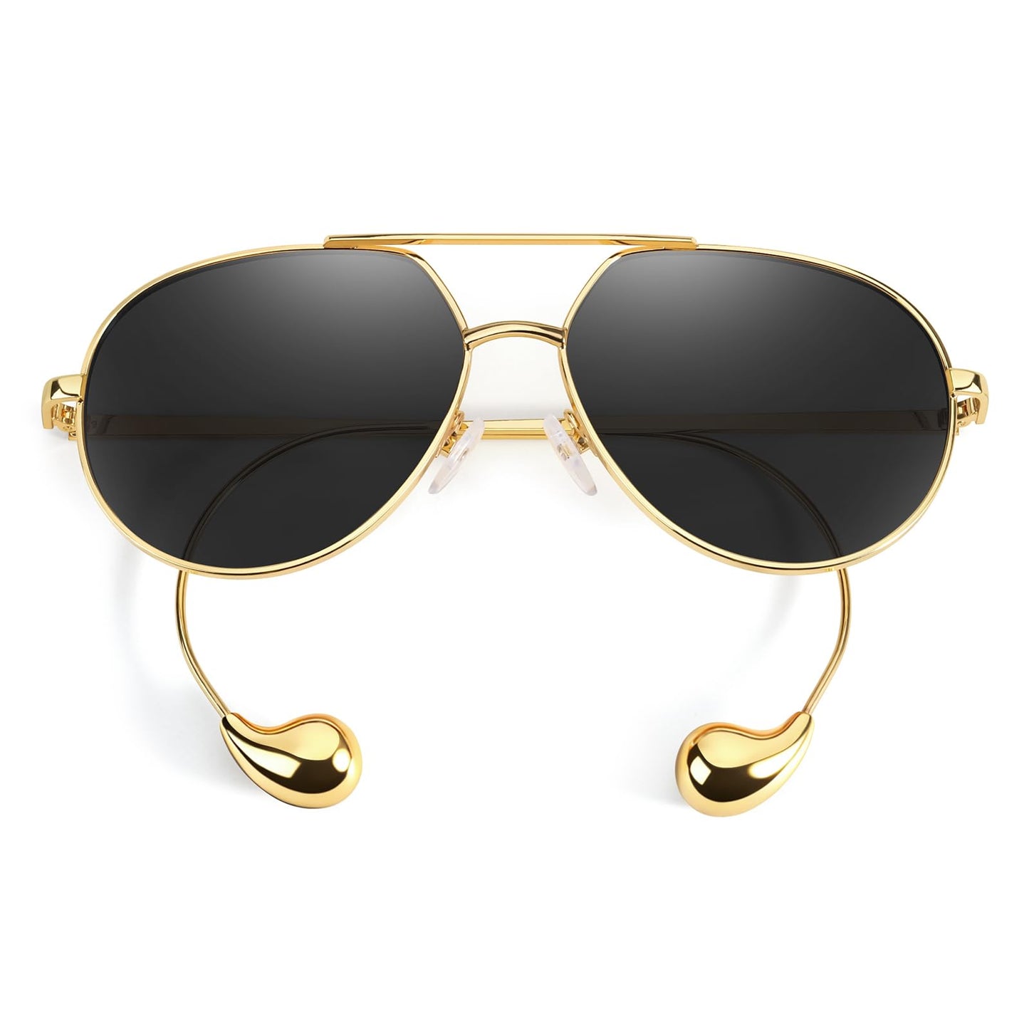 TJUTR Oversized Aviator Sunglasses for Women & Men, Retro Luxury Designer Sunglasses Big Shield Shades with UV Protection
