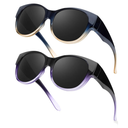 TJUTR Oversized Fit Over Sunglasses for Women Trendy Polarized Sun Glasses Over Prescription Glasses with UV400 Protection