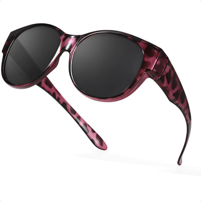 TJUTR Oversized Fit Over Sunglasses for Women Trendy Polarized Sun Glasses Over Prescription Glasses with UV400 Protection