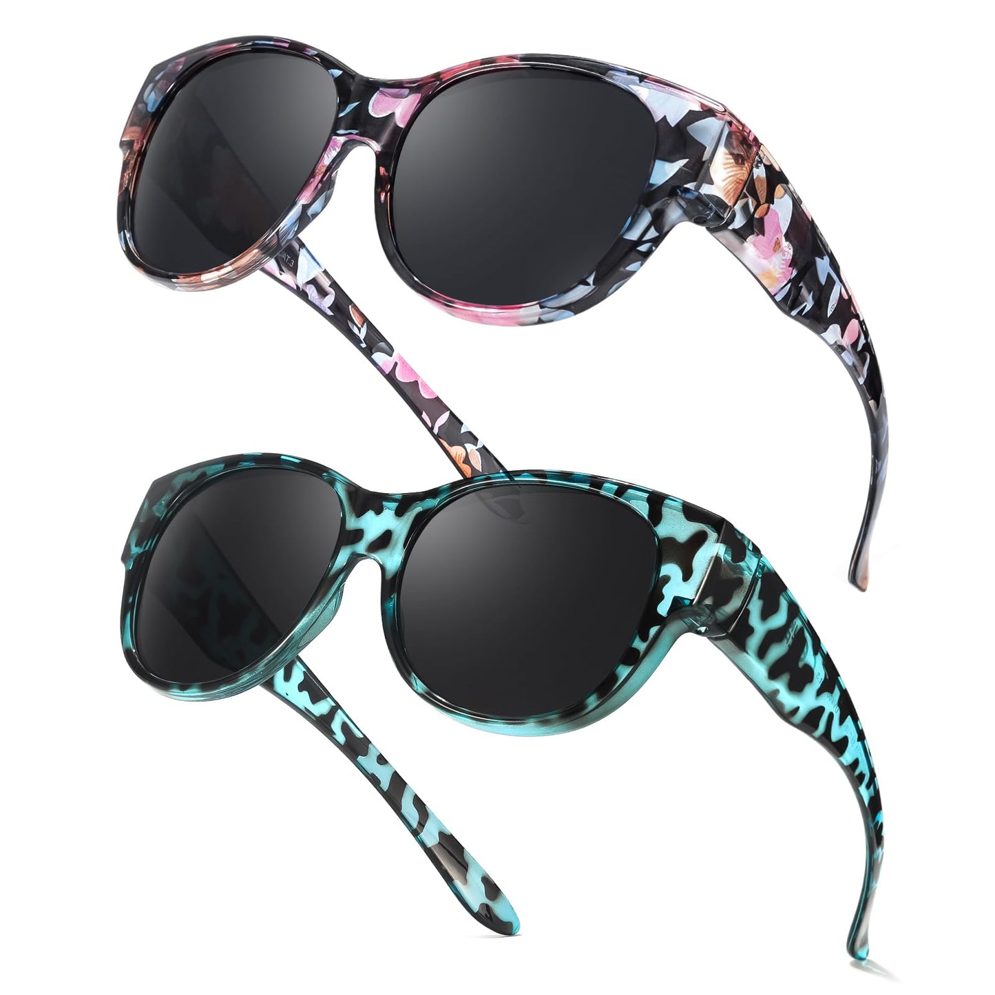 TJUTR Polarized Fit Over Sunglasses for Women, Trendy Sun Glasses Over Prescription Glasses UV400 Protection TS5779