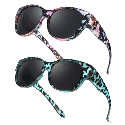 TJUTR Polarized Fit Over Sunglasses for Women, Trendy Sun Glasses Over Prescription Glasses UV400 Protection TS5779