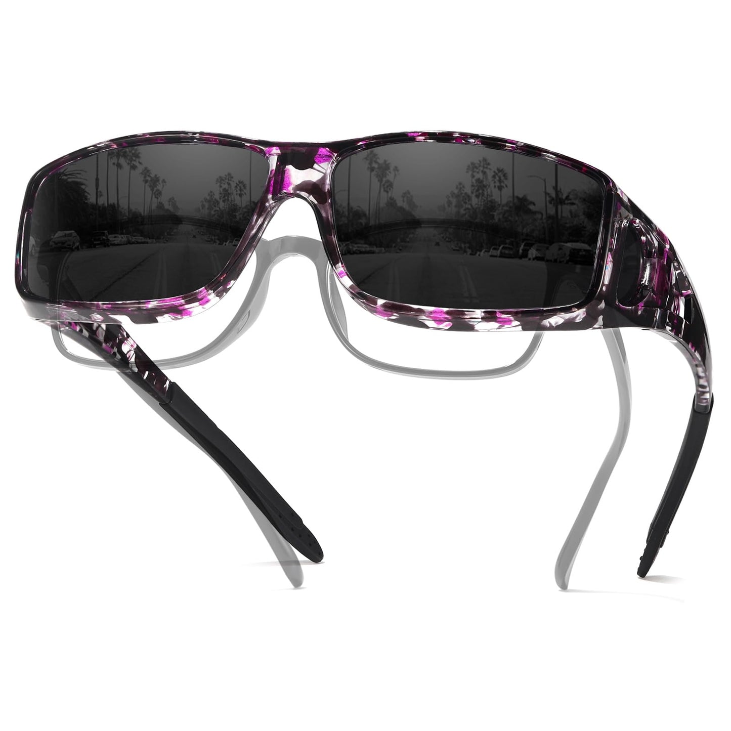 TJUTR Polarized Sunglasses Over Glasses for Men Women, UV Protection Shades Over Prescription Eyeglasses Sun Glasses