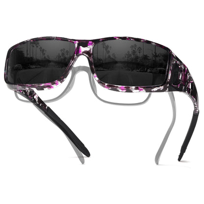 TJUTR Polarized Sunglasses Over Glasses for Men Women, UV Protection Shades Over Prescription Eyeglasses Sun Glasses