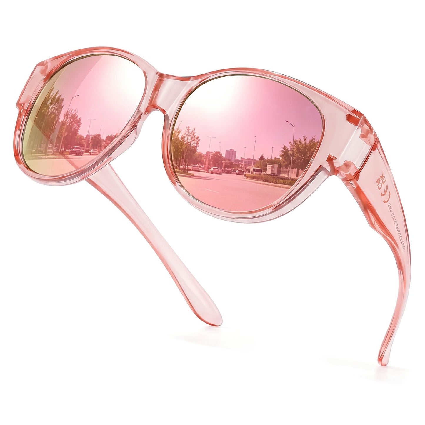 TJUTR Oversized Fit Over Sunglasses for Women Trendy Polarized Sun Glasses Over Prescription Glasses with UV400 Protection
