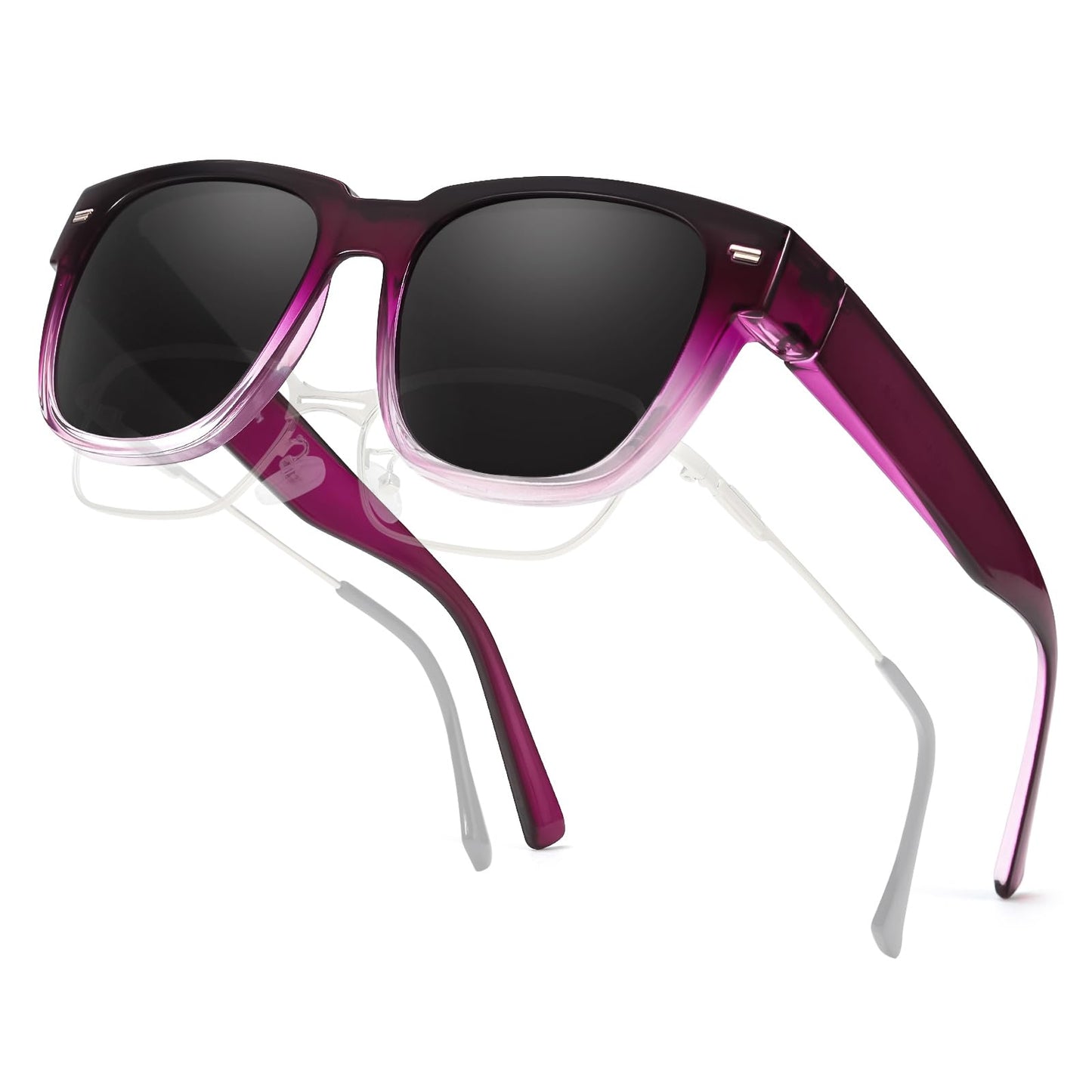TJUTR Polarized Sunglasses Over Glasses for Men Women, UV Protection Shades Over Prescription Eyeglasses Sun Glasses
