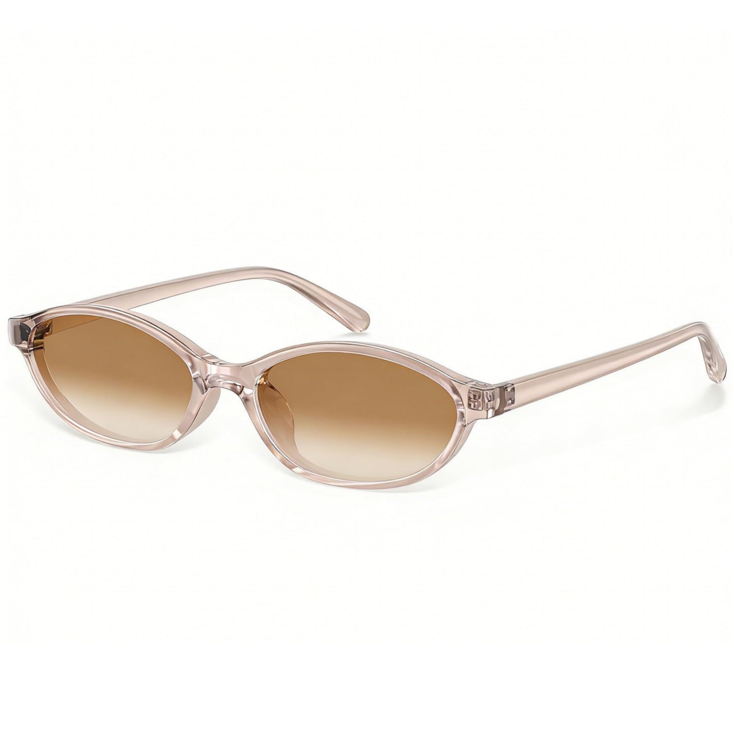 Sunglasses Womens Retro Oval Sunglasses for Women - Cat Eye 90s Glasses Y2K UV400 Lightweight Narrow Shades