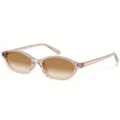 Sunglasses Womens Retro Oval Sunglasses for Women - Cat Eye 90s Glasses Y2K UV400 Lightweight Narrow Shades