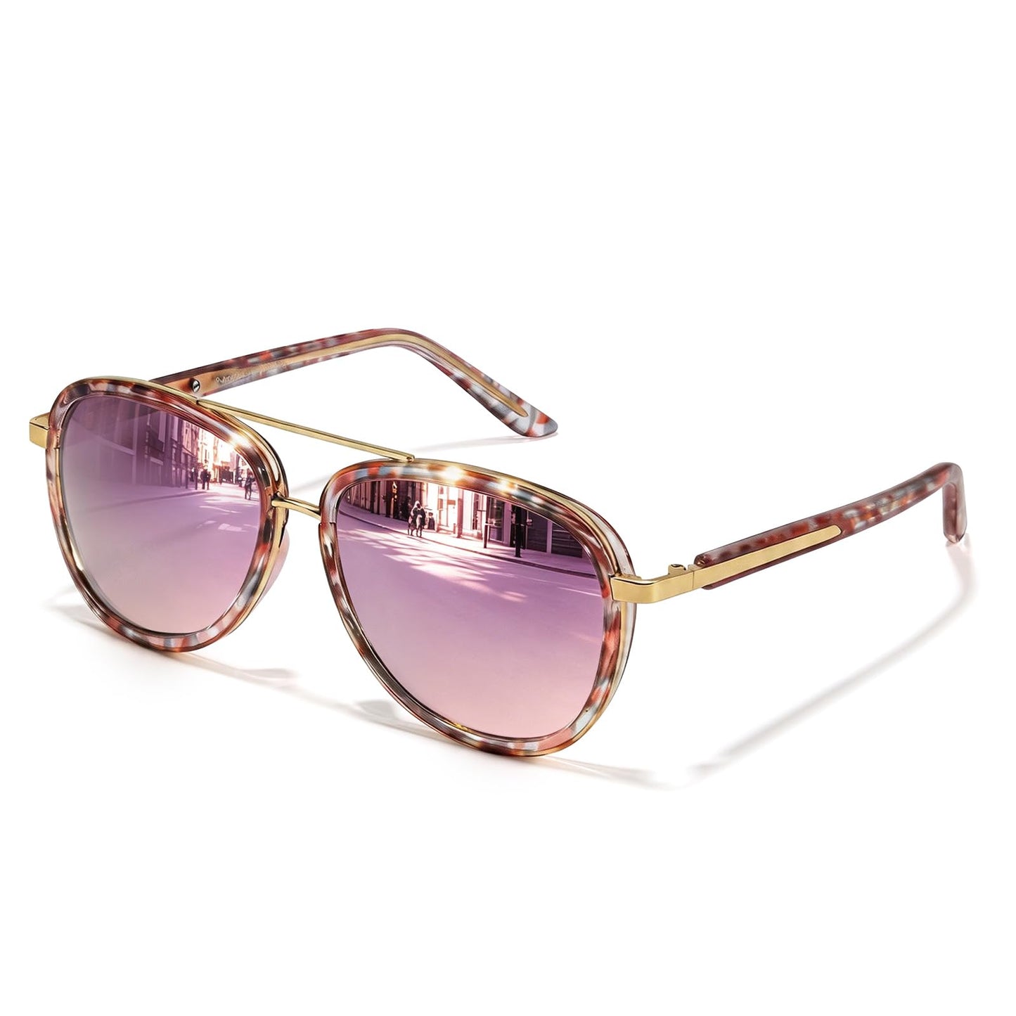 TJUTR Tangle‑Free Aviator Sunglasses for Women & Men, No-Snag TR90 Frame Polarized UV400 Protection Shades for Driving TS2610
