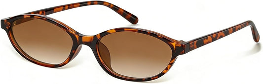 Sunglasses Womens Retro Oval Sunglasses for Women - Cat Eye 90s Glasses Y2K UV400 Lightweight Narrow Shades