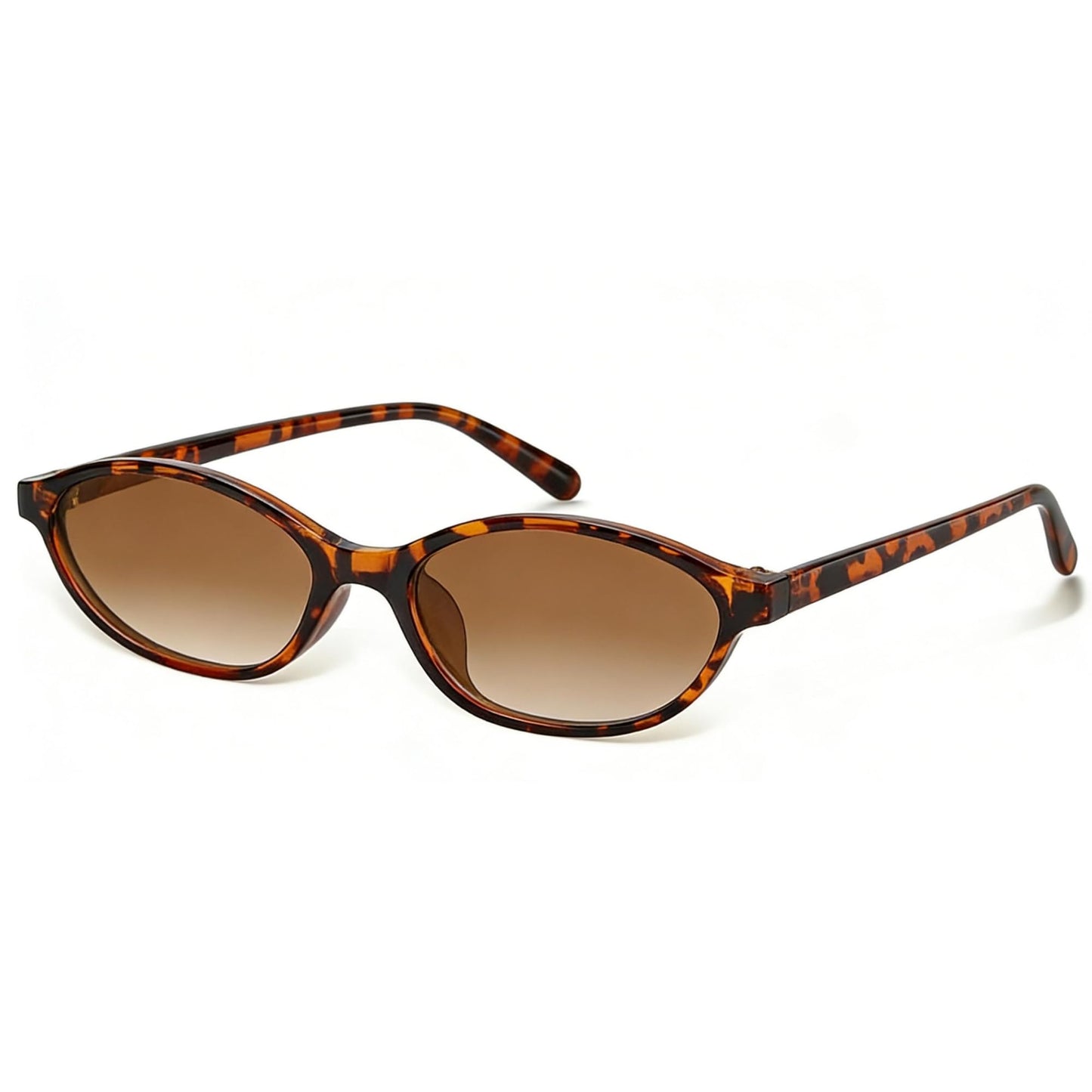 Sunglasses Womens Retro Oval Sunglasses for Women - Cat Eye 90s Glasses Y2K UV400 Lightweight Narrow Shades