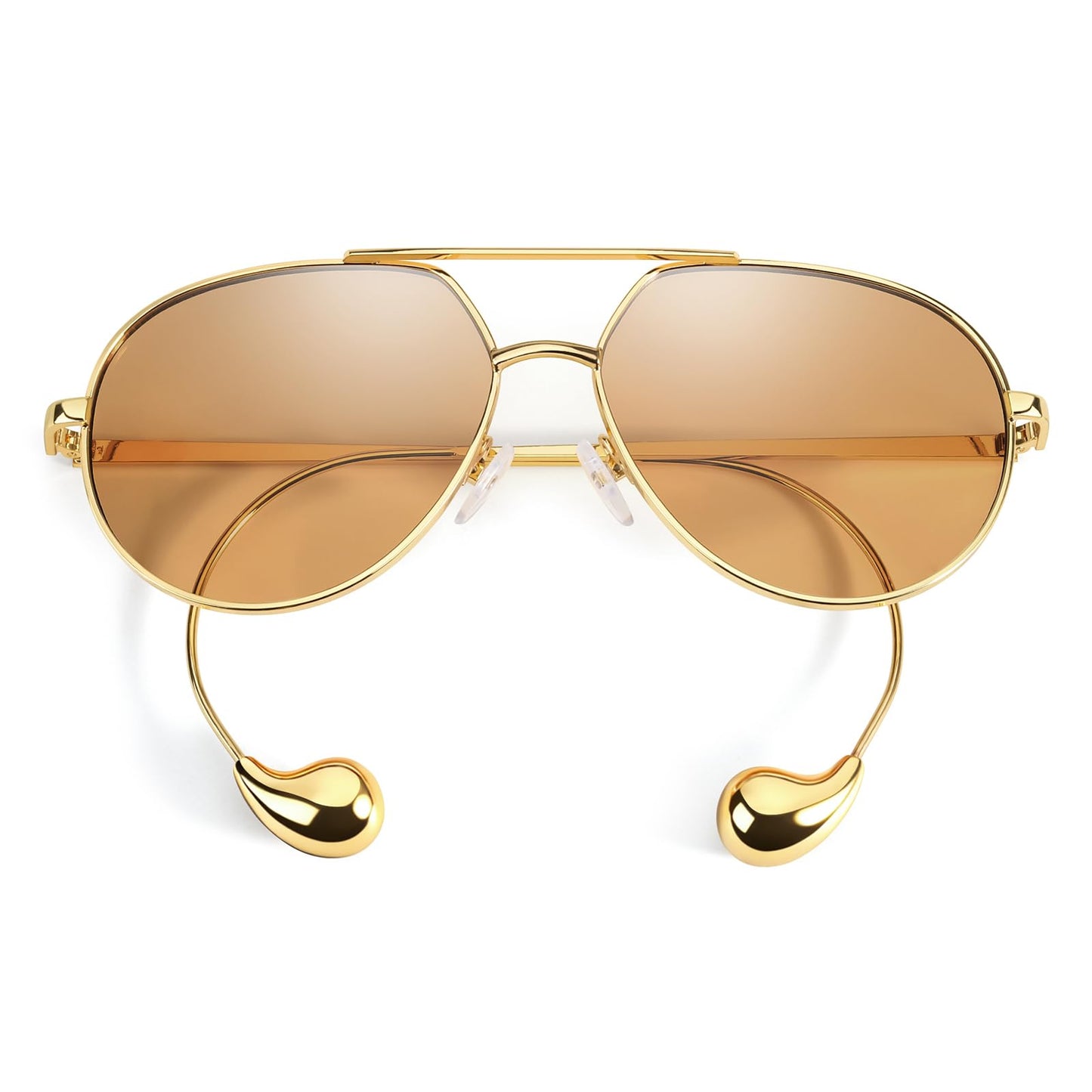 TJUTR Oversized Aviator Sunglasses for Women & Men, Retro Luxury Designer Sunglasses Big Shield Shades with UV Protection