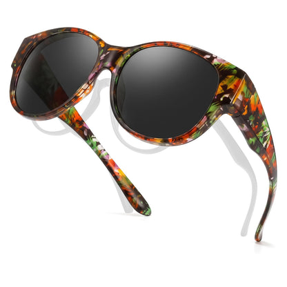 TJUTR Polarized Fit Over Sunglasses for Women, Trendy Sun Glasses Over Prescription Glasses UV400 Protection TS5779