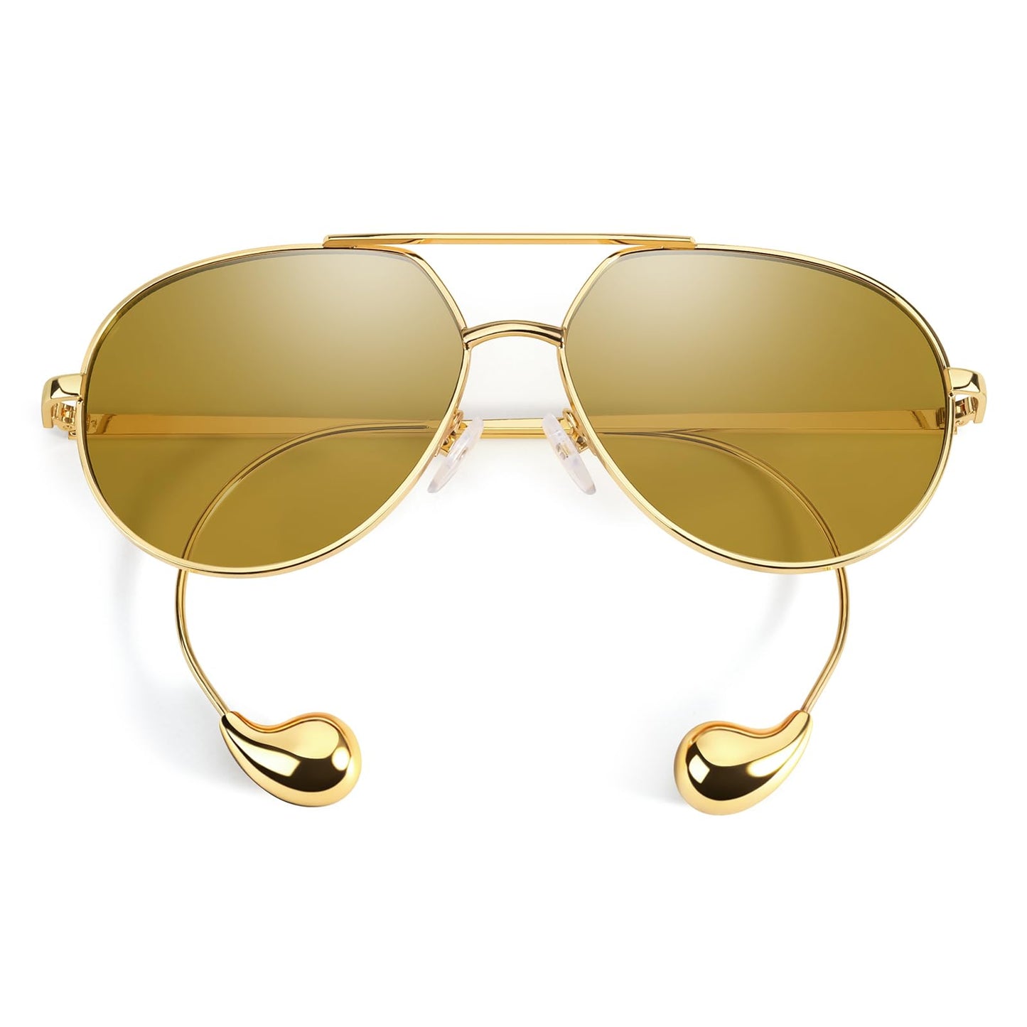 TJUTR Oversized Aviator Sunglasses for Women & Men, Retro Luxury Designer Sunglasses Big Shield Shades with UV Protection