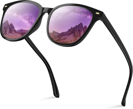 Sunglasses Womens Polarized Sunglasses for Women Men - Mirrored Trendy Shades with UV Protection Sun Glasses