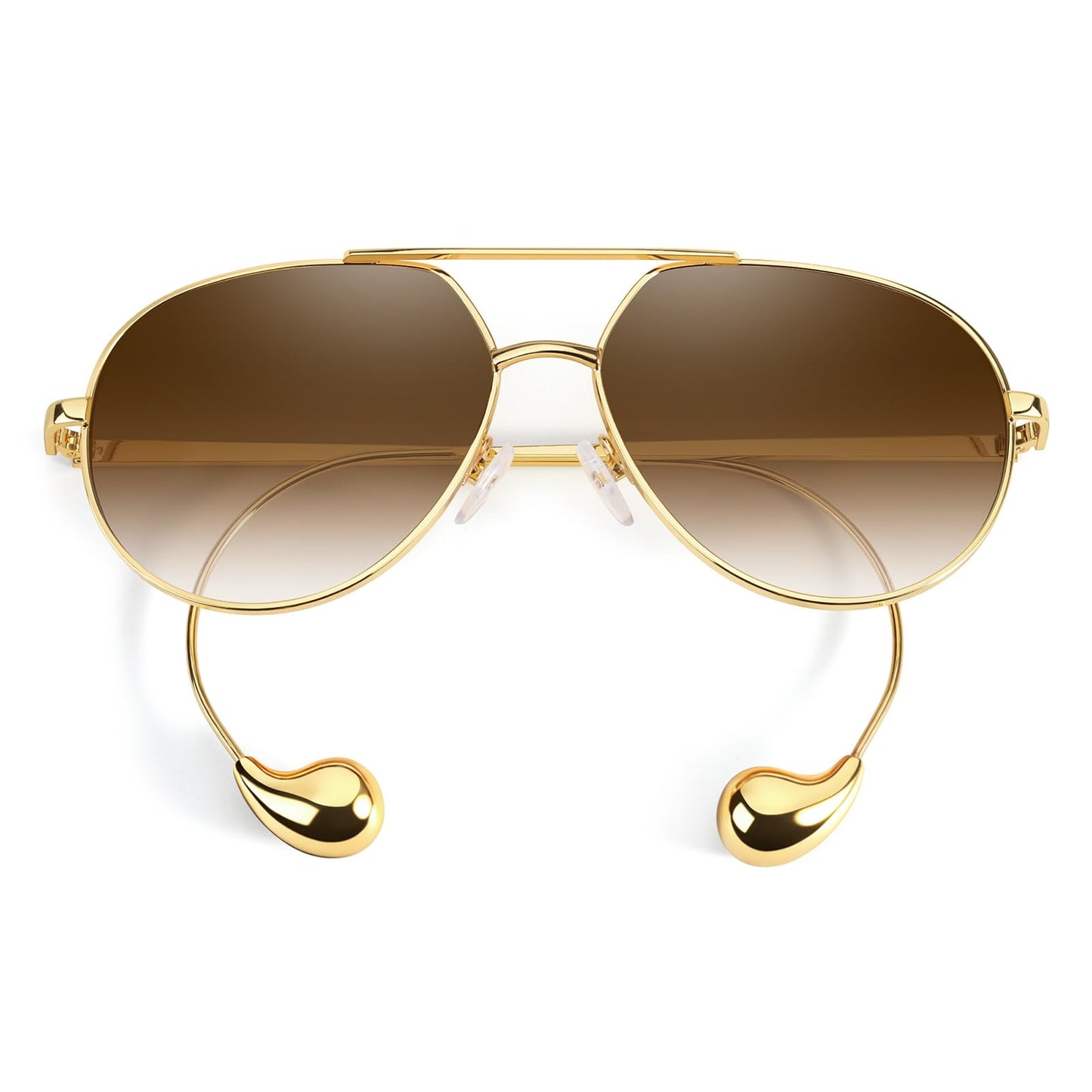 TJUTR Oversized Aviator Sunglasses for Women & Men, Retro Luxury Designer Sunglasses Big Shield Shades with UV Protection