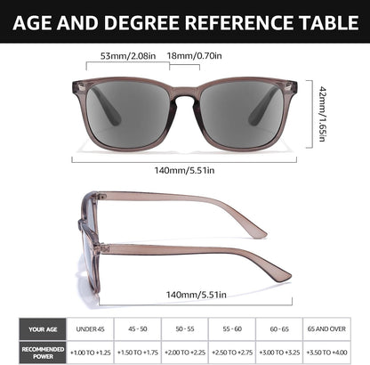 TJUTR Full Lens Reading Sunglasses for Women Men, Classic UV400 Protection Readers Sun Glasses TRG8082