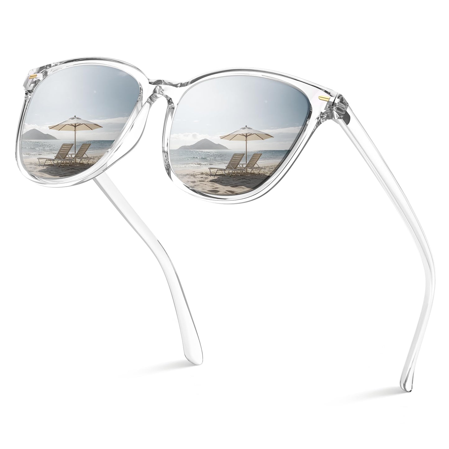 Sunglasses Womens Polarized Sunglasses for Women Men - Mirrored Trendy Shades with UV Protection Sun Glasses