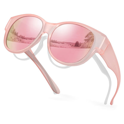 TJUTR Polarized Fit Over Sunglasses for Women, Trendy Sun Glasses Over Prescription Glasses UV400 Protection TS5779