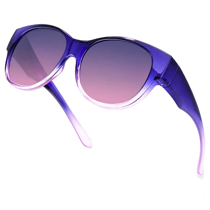 TJUTR Oversized Fit Over Sunglasses for Women Trendy Polarized Sun Glasses Over Prescription Glasses with UV400 Protection