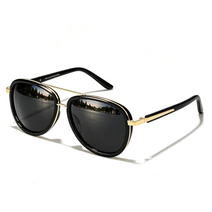 TJUTR Tangle‑Free Aviator Sunglasses for Women & Men, No-Snag TR90 Frame Polarized UV400 Protection Shades for Driving TS2610