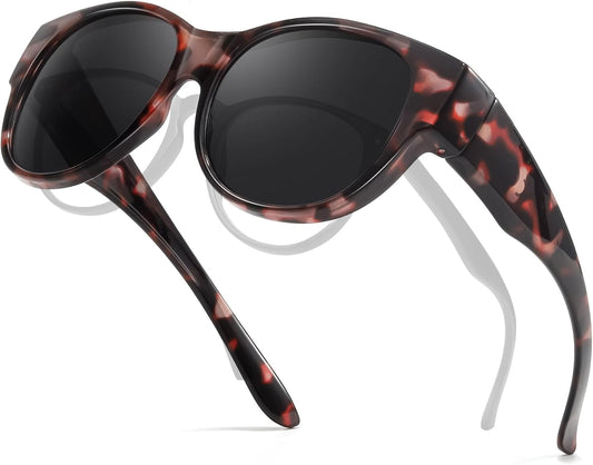 TJUTR Polarized Fit Over Sunglasses for Women, Trendy Sun Glasses Over Prescription Glasses UV400 Protection TS5779
