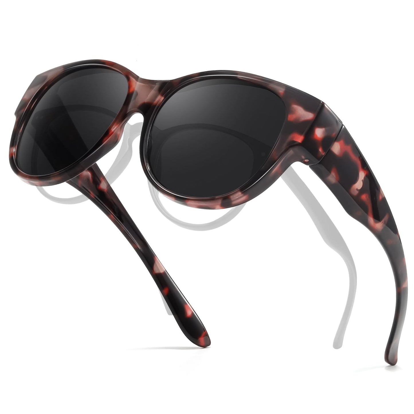 TJUTR Polarized Fit Over Sunglasses for Women, Trendy Sun Glasses Over Prescription Glasses UV400 Protection TS5779