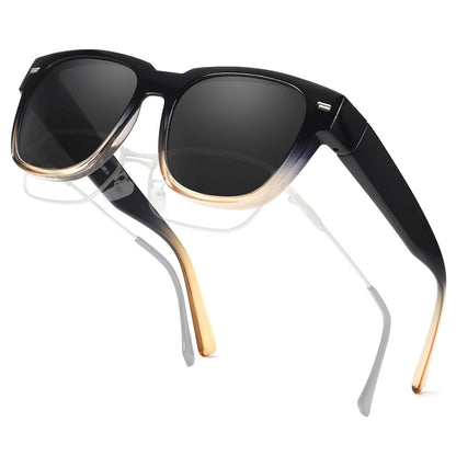 TJUTR Polarized Sunglasses Over Glasses for Men Women, UV Protection Shades Over Prescription Eyeglasses Sun Glasses