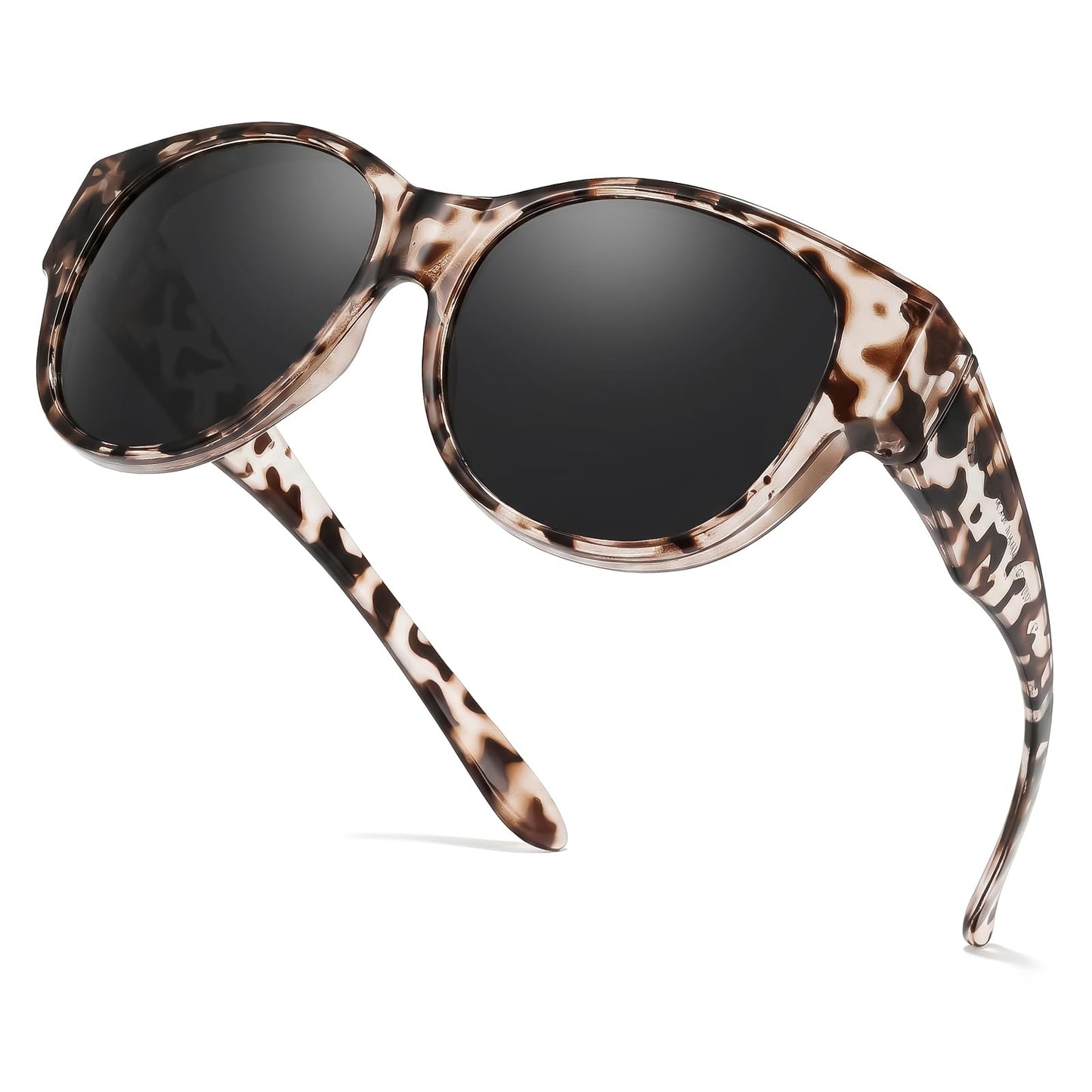 TJUTR Oversized Fit Over Sunglasses for Women Trendy Polarized Sun Glasses Over Prescription Glasses with UV400 Protection