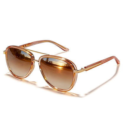 TJUTR Tangle‑Free Aviator Sunglasses for Women & Men, No-Snag TR90 Frame Polarized UV400 Protection Shades for Driving TS2610