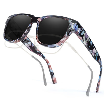 TJUTR Polarized Sunglasses Over Glasses for Men Women, UV Protection Shades Over Prescription Eyeglasses Sun Glasses