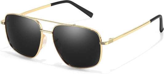TJUTR Tangle Free Aviator Sunglasses for Women Men, Polarized UV400 Protection Sun Glasses, No-Snag Metal Frame for Outdoors