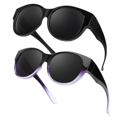 TJUTR Oversized Fit Over Sunglasses for Women Trendy Polarized Sun Glasses Over Prescription Glasses with UV400 Protection
