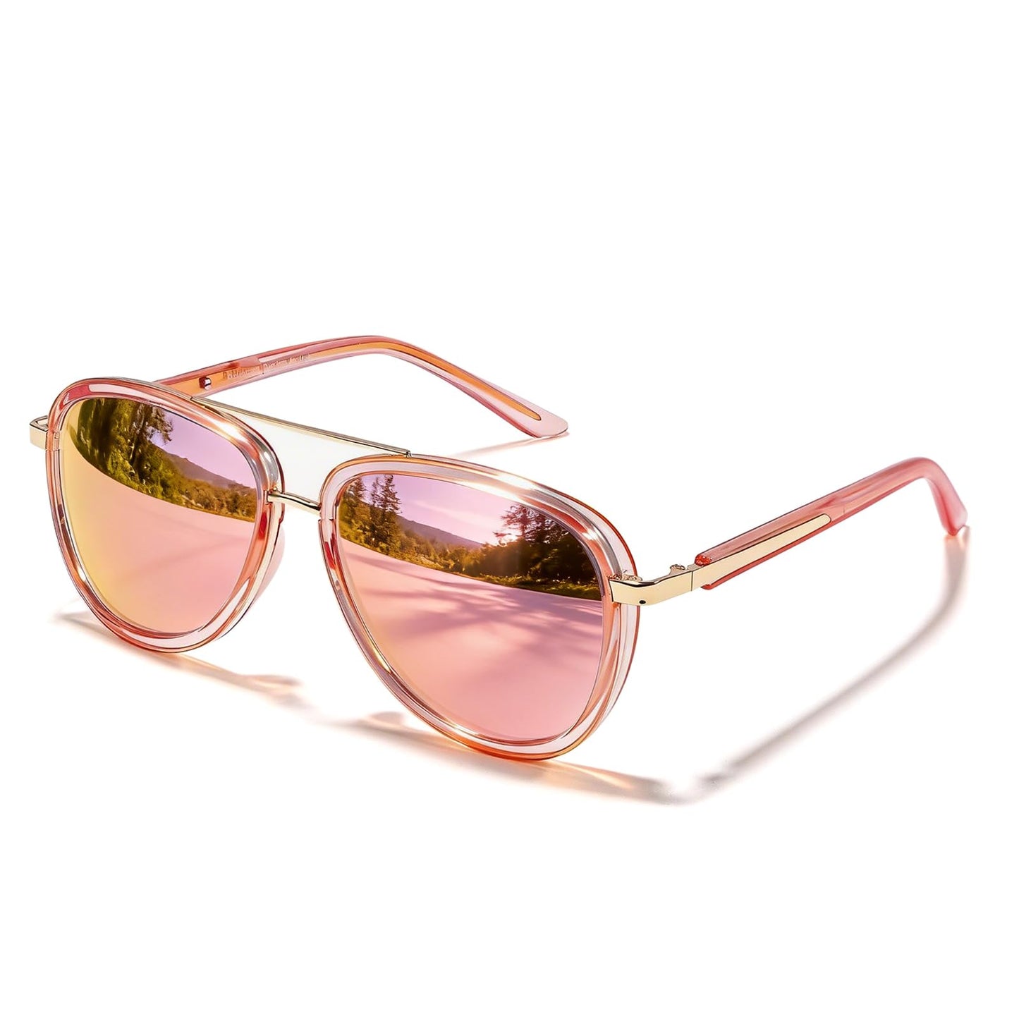 TJUTR Tangle‑Free Aviator Sunglasses for Women & Men, No-Snag TR90 Frame Polarized UV400 Protection Shades for Driving TS2610