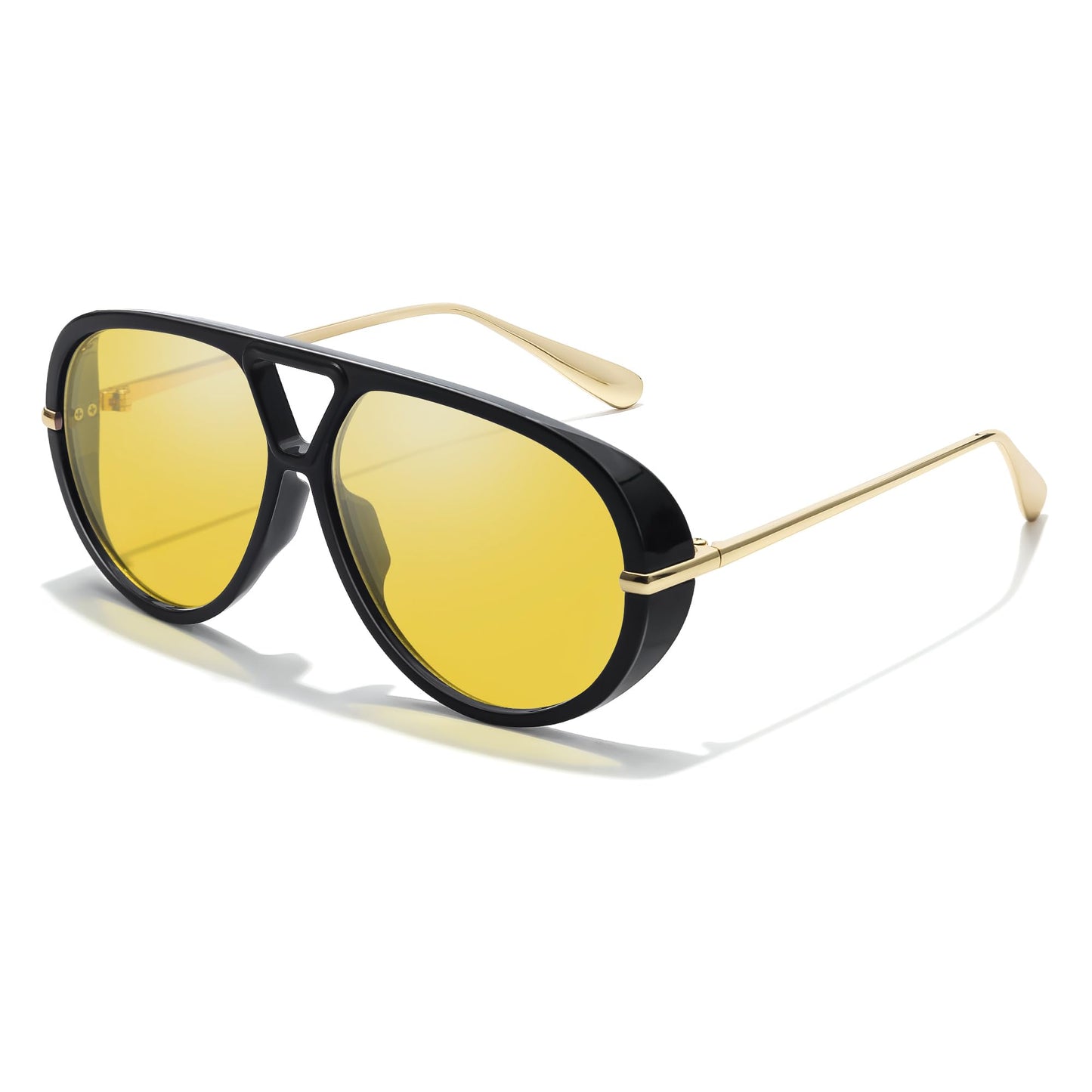 TJUTR Oversized Aviator Sunglasses for Women & Men, Retro Luxury Designer Sunglasses Big Shield Shades with UV Protection