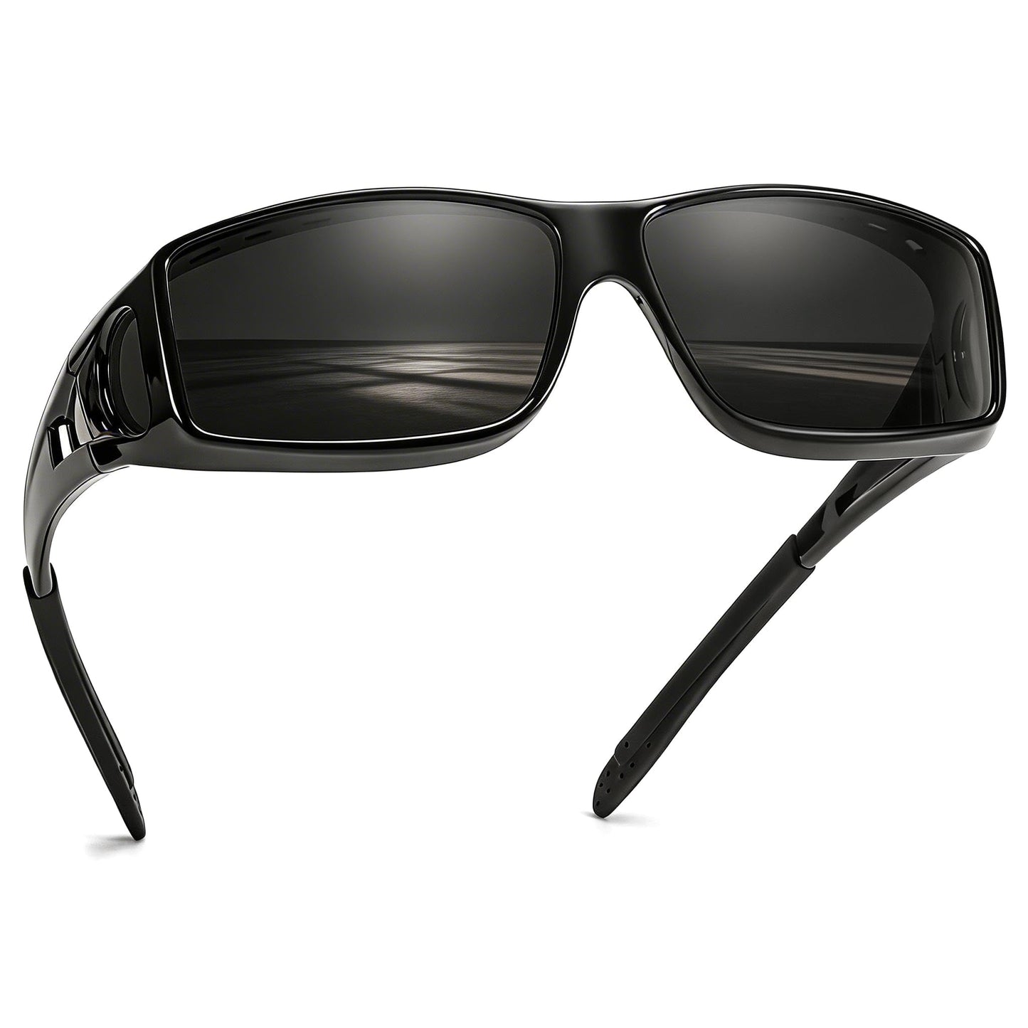 TJUTR Polarized Fit Over Glasses Sunglasses for Men Women, Wrap Around UV400 Protection Sunglasses TS2611