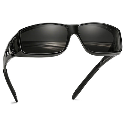TJUTR Polarized Fit Over Glasses Sunglasses for Men Women, Wrap Around UV400 Protection Sunglasses TS2611